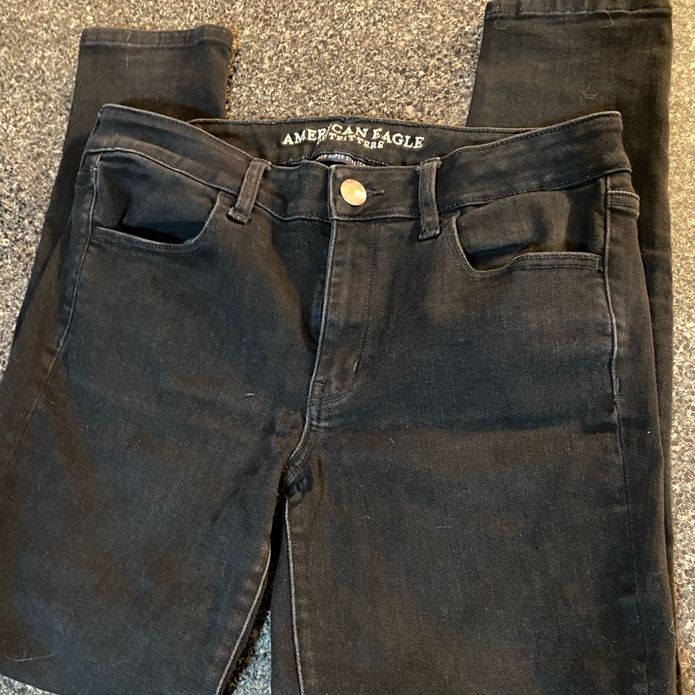American Eagle Black Denim Jeggings